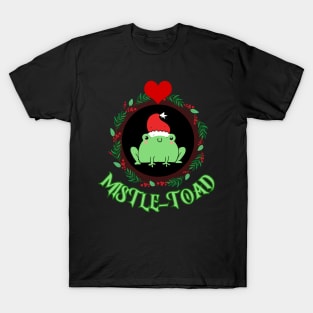 Cute Merry Christmas Santa mistle-toad mistletoe T-Shirt